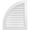 Ekena Millwork Quarter Round Top Left Surface Mount PVC Gable Vent w/ 3-1/2"W x 1"P Standard Frame, 28"W x 34"H GVPQL28X3401SN - alternate 1
